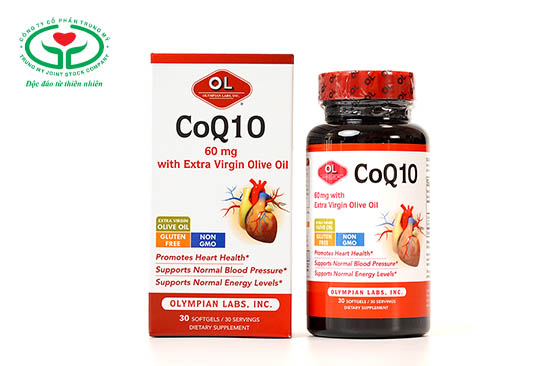 Thuốc bổ tim Q10 của Mỹ CoQ10 with Extra Virgin Olive Oil 60mg